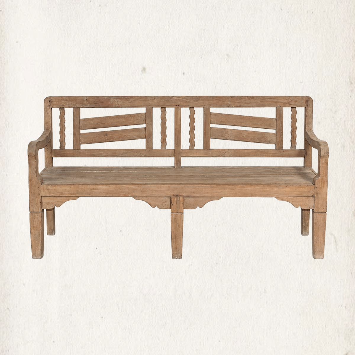 Josephine Vintage Slatted Teak Bench