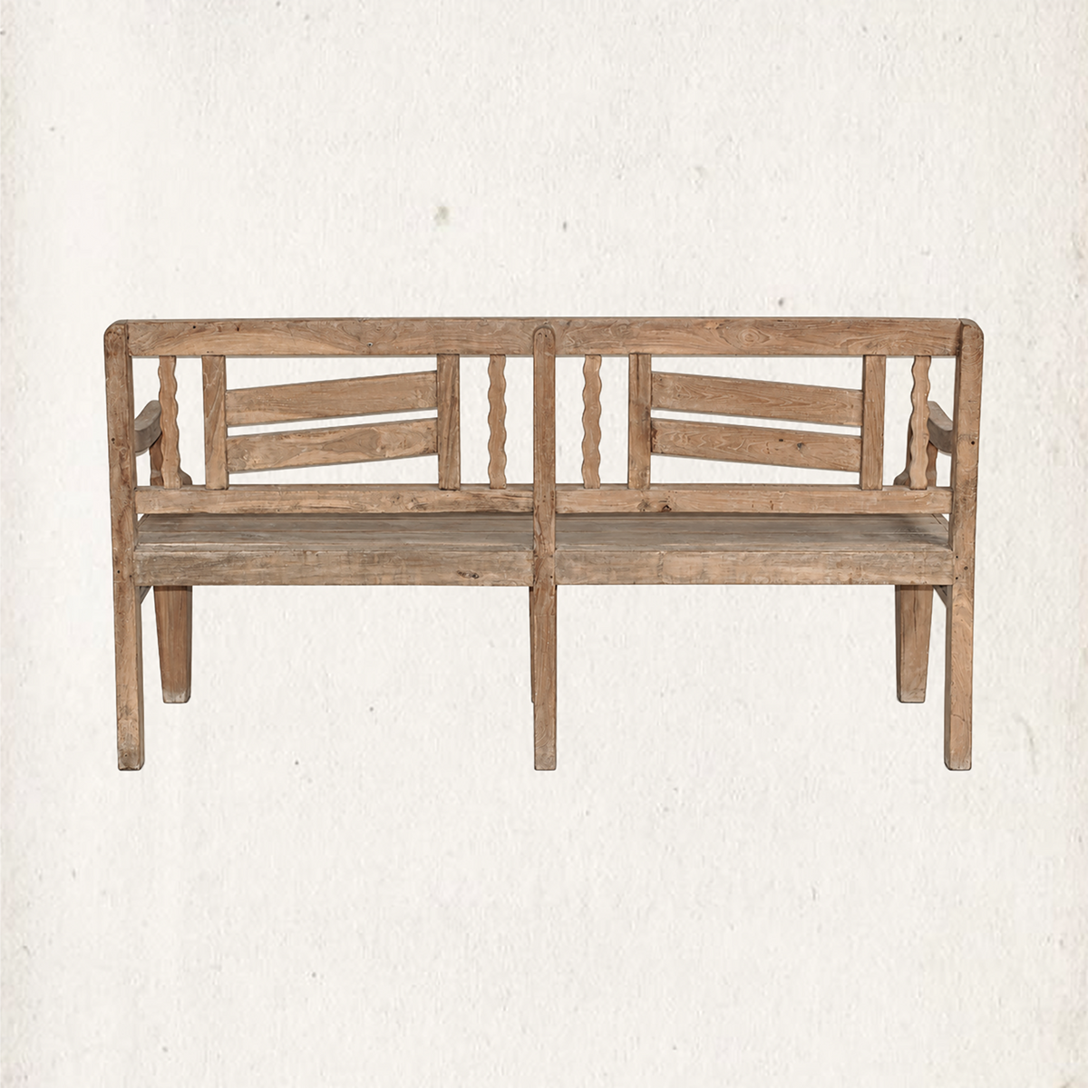 Josephine Vintage Slatted Teak Bench