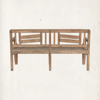 Josephine Vintage Slatted Teak Bench