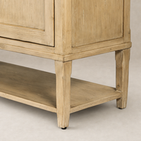 Aged Light Pine Henley Sideboard with angled legs and textured finish.