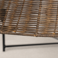 Detailed close-up of the Harrow Chandelier's jet black woven structure and metal frame.