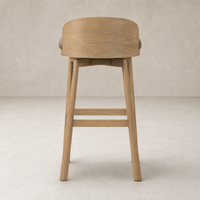 Quito Swivel Bar + Counter Stool in Palermo Cigar, featuring a sleek wooden design.