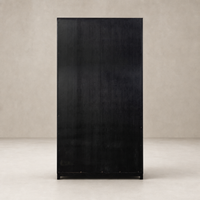 Osaka Bookcase in drifted matte black with a sleek, minimalist design and sturdy construction.