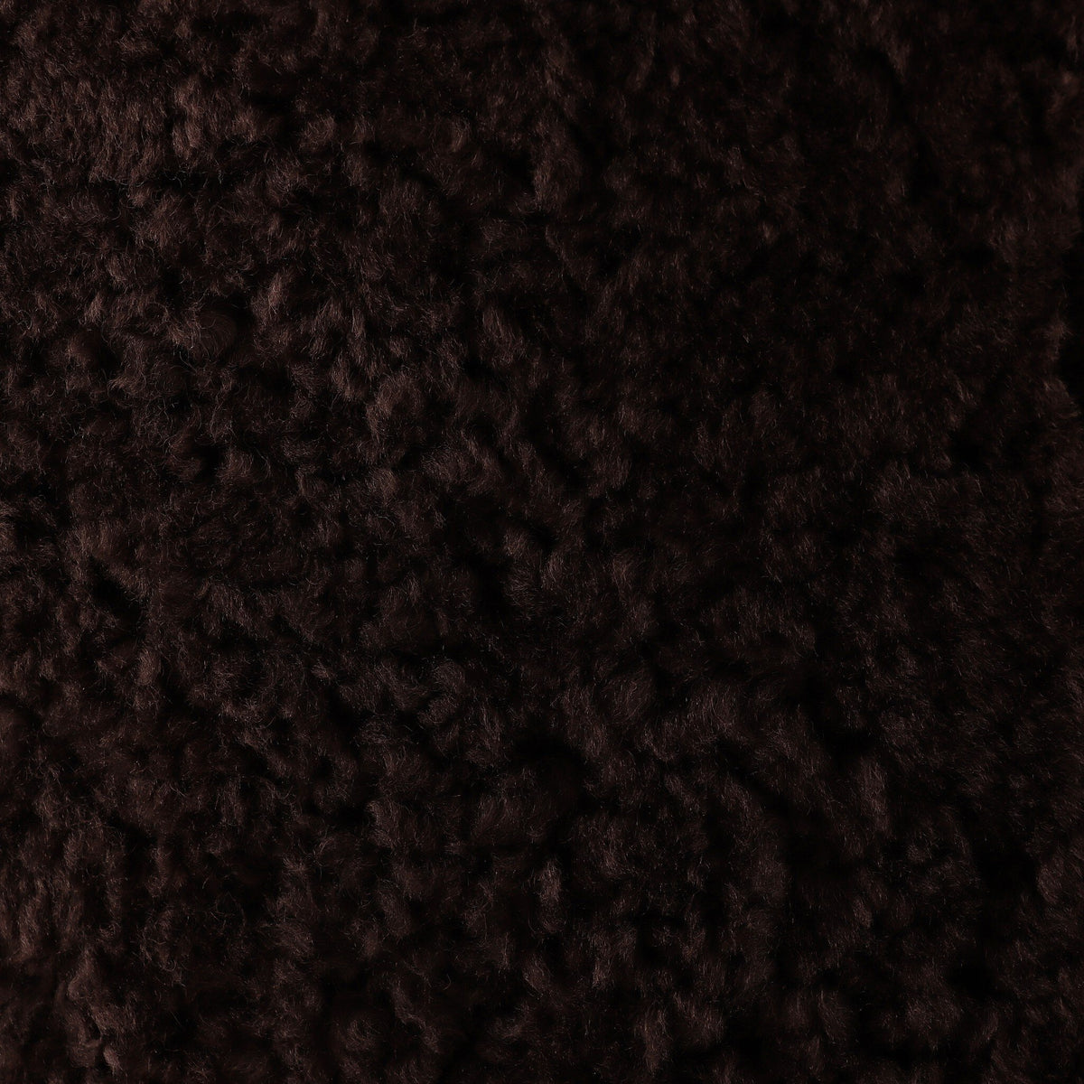 Cocoa shearling texture of the Elodie Chair showcasing its soft, plush finish.