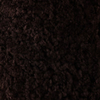 Cocoa shearling texture of the Elodie Chair showcasing its soft, plush finish.