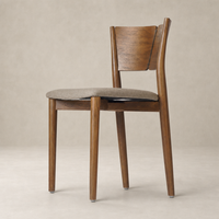 Hayes Dining Chair in Alcala Taupe with sleek wooden frame and upholstered seat.