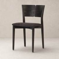 Hayes Dining Chair in Antwerp Noir features sleek wood design and plush seat cushion.