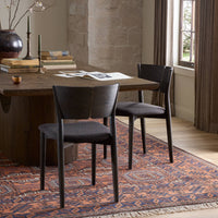 Hayes Dining Chair in Antwerp Noir, featuring a sleek design with natural wood finish.
