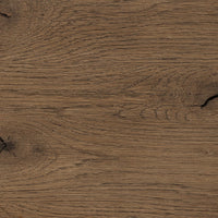 Detail of the Drift Nesting End Table showcasing its rich, textured wood grain and rustic finish.