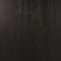 Close-up of the Tokyo Cabinet's textured Smoked Black wood finish.