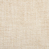 Detail of soft, textured fabric in a neutral tone used for the Rune Accent Bench upholstery.