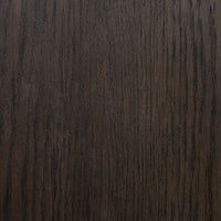 Close-up of Hawthorne Dining Chair Laughlin Cafe material with rich wood grain texture.