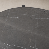 Grey Italian marble surface of the Rhea Coffee Table showcasing sleek lines and elegant finish.