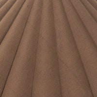 Espresso canvas table lamp showcasing textured pleated shade design.