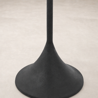 Espresso canvas floor lamp featuring a sleek, modern cone-shaped base.