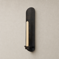 Zola Wall Mounted Candle Holder set in distressed bronze with elegant minimalist design.