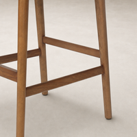 Kauri Bar + Counter Stool in Maestro Camel showcasing a sturdy wooden frame and elegant finish.