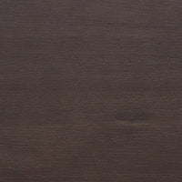 Close-up of the textured black mango finish on the Cortina Oval Extension Dining Table.