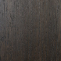 Close-up of the Bristol Cabinet's textured smoked black wood finish.
