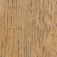 Close-up of the Irving Flax finish showing beautiful wood grain texture on the Skye Dining Chair.