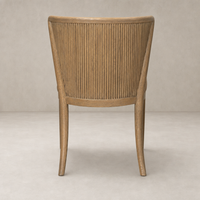 Skye Dining Chair in Sonoma Chestnut with striped back and tapered legs.
