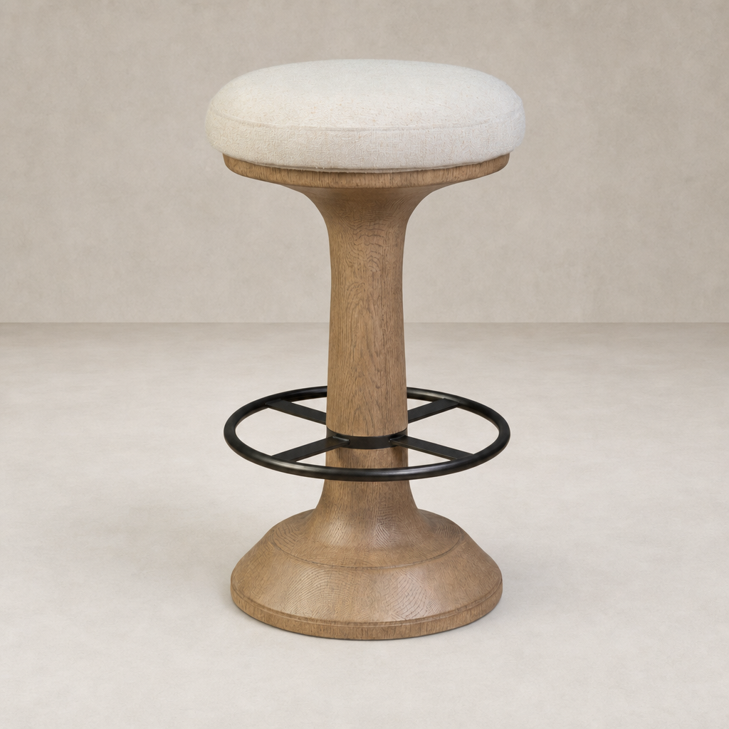 Counter stool in Antwerp Natural with a plush seat and sturdy base.