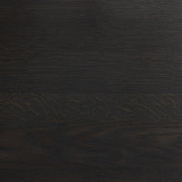 Detail of the Lazuli Sideboard showcasing its rich, dark wood grain and smooth finish.