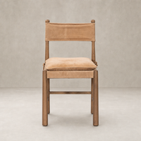 Winchester Beige dining chair with a simple, modern design and soft cushions.