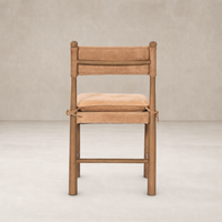 Winchester beige dining chair with a comfortable cushioned seat and wooden frame.