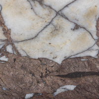 Close-up of the Bianca End Table showcasing its unique marble and wood texture.