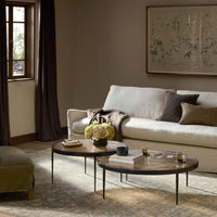 Kiko Nesting Tables - Set Of 2, featuring smoked brown cast glass tops and sleek legs.
