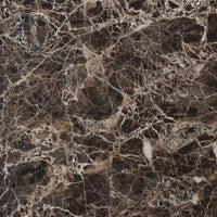 Brown Emperador marble surface showcasing intricate veining on the Marin Square Marble Coffee Table.