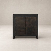 Lazuli Small Cabinet in Espresso Oak, featuring sleek lines and two doors.