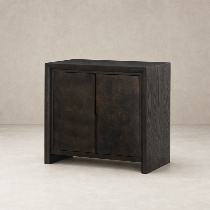 Lazuli Small Cabinet in Espresso Oak with sleek lines and modern design.
