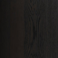 Espresso Oak finish of the Lazuli Small Cabinet showcasing a rich wood texture.