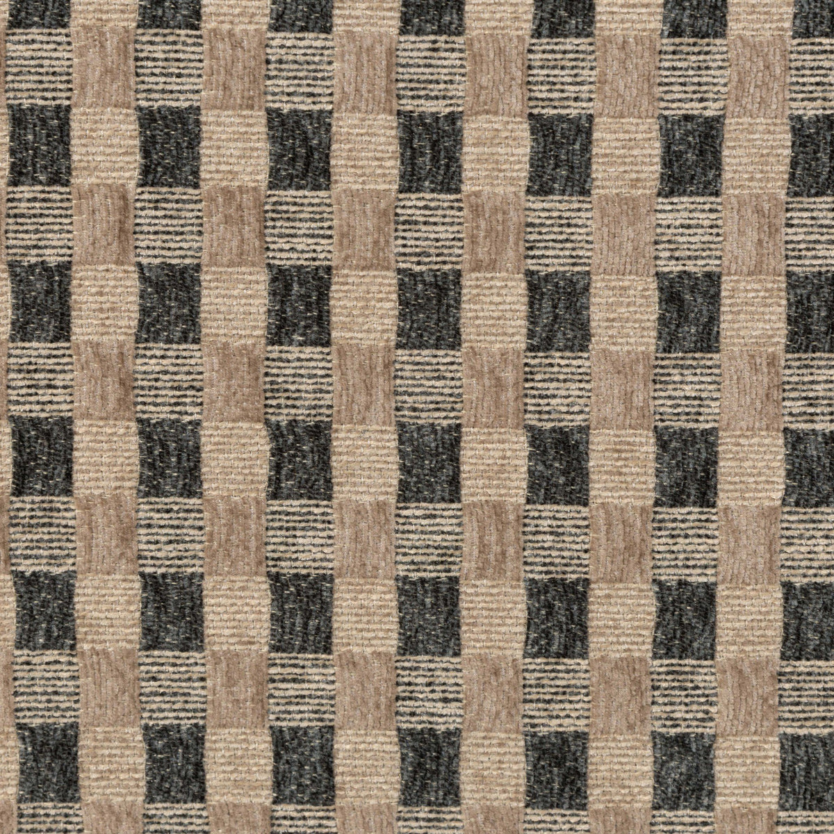 Firefinch Fawn accent bench featuring a textured checkered pattern in soft hues.