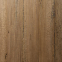 Close-up of Nash Square Coffee Table in burnt bleached oak resawn, showcasing its rich texture and natural finish.