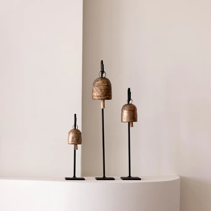 Vintage inspired Bells with Iron Stands