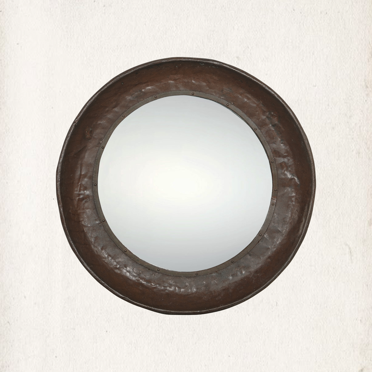 Weathered Iron Tray Mirror, 38"
