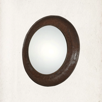 Weathered Iron Tray Mirror, 38"