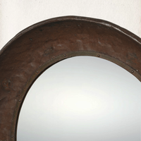 Weathered Iron Tray Mirror, 38"