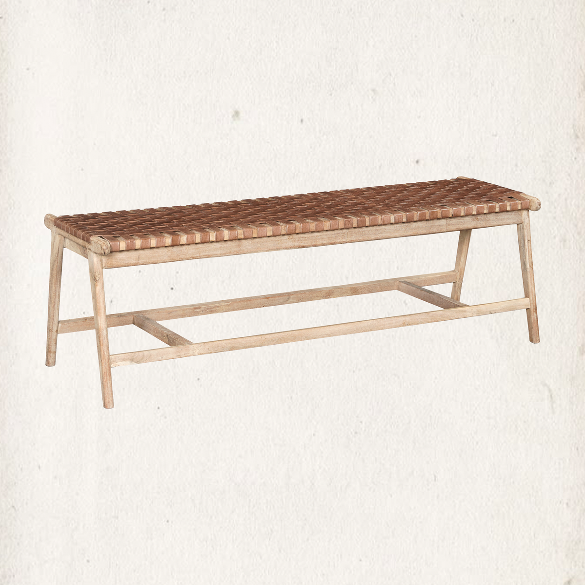 Pascua Leather Bench, Sequoia