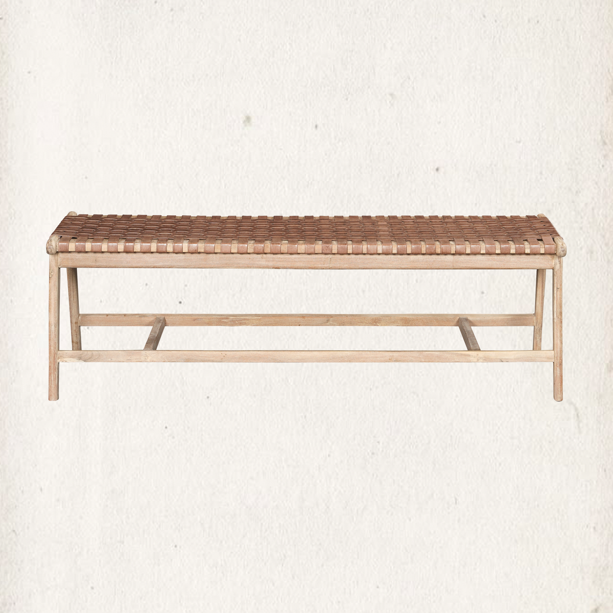 Pascua Leather Bench, Sequoia