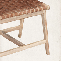 Pascua Leather Bench, Sequoia