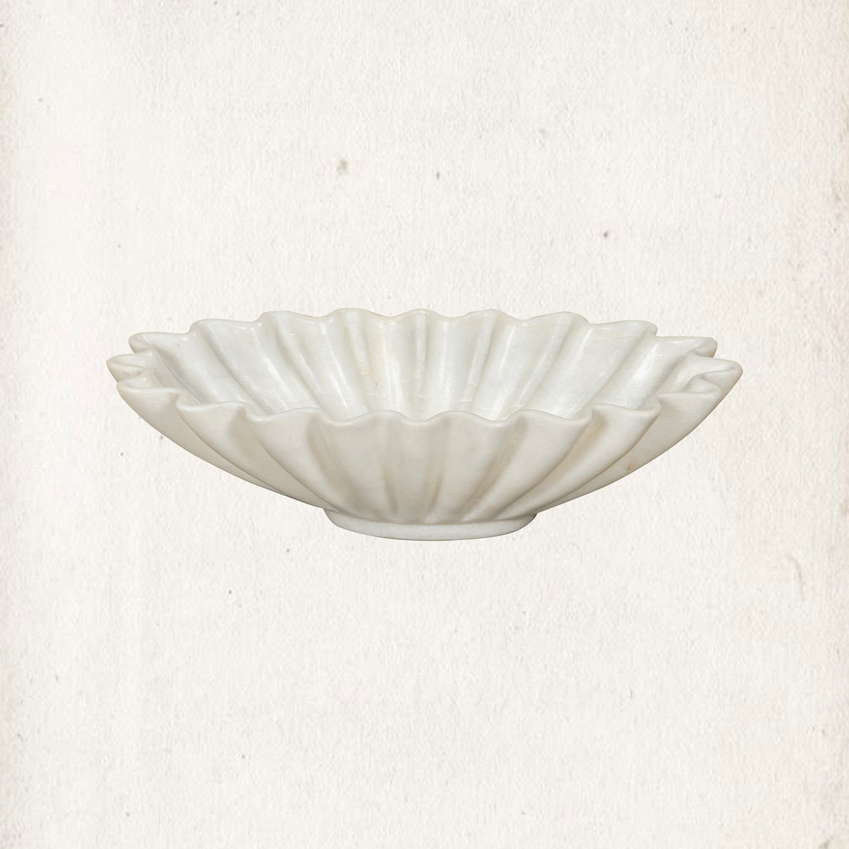 Scalloped Oval Marble Bowl, X-Large