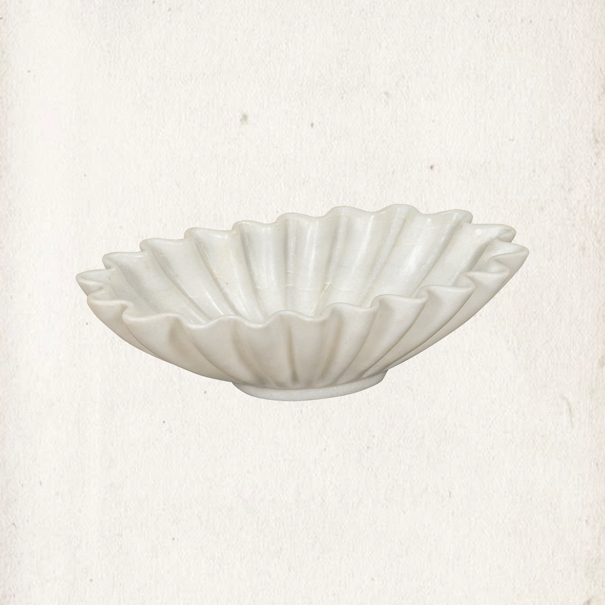 Scalloped Oval Marble Bowl, X-Large
