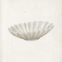 Scalloped Oval Marble Bowl, X-Large