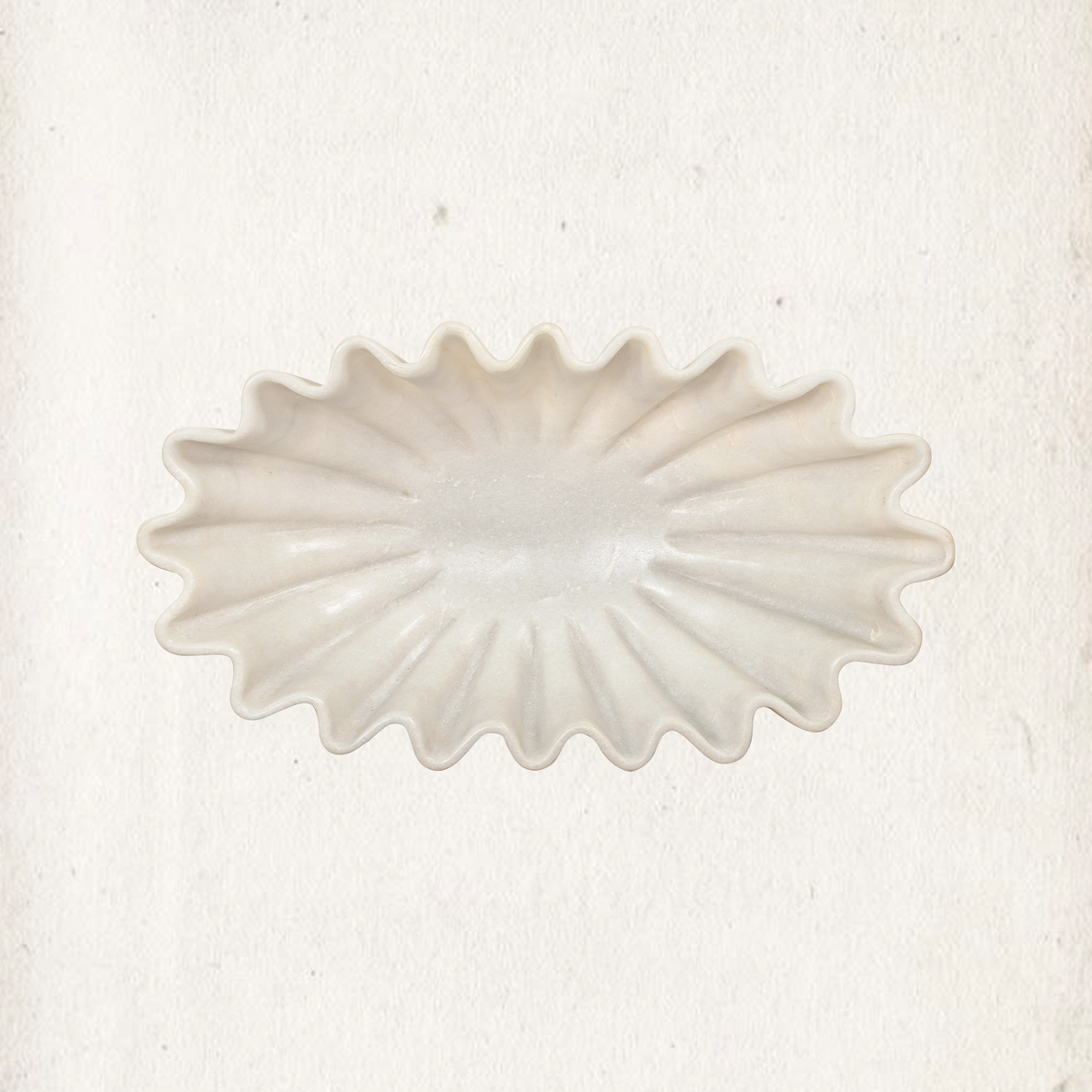 Scalloped Oval Marble Bowl, X-Large