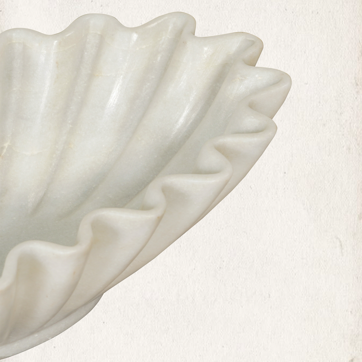 Scalloped Oval Marble Bowl, X-Large