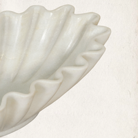 Scalloped Oval Marble Bowl, X-Large